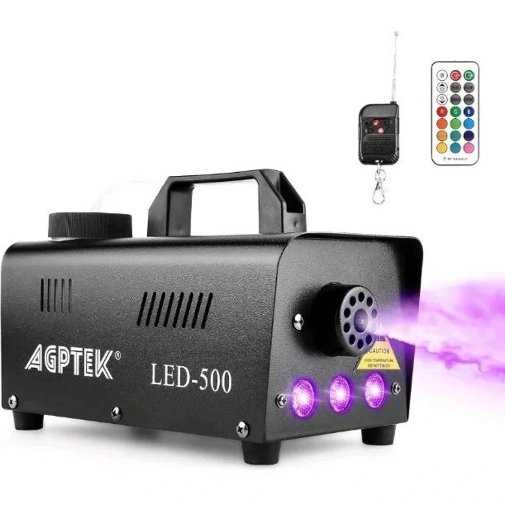 Smoke Machine, AGPTEK Fog Machine with 13 Colorful LED Lights Effect, 500W